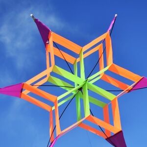 Colorful 3D Star-Shaped Kite